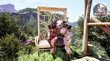 Monster and elf sitting