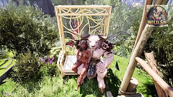 Monster and elf sitting