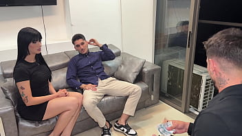 Degenerate interviewer pays candidates to strip and fuck in his office