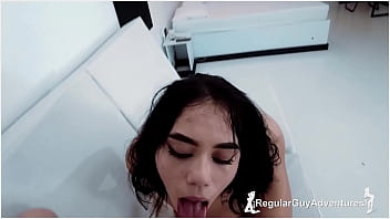 Beautiful petite gets fucked hardcore in lingerie