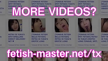 Japanese asian tongue spit fetish