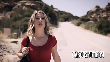 Blonde hitchhiker outdoor sex with a stranger