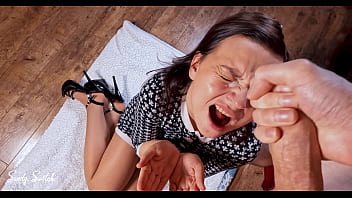 Homemade blowjob deepthroat and cum on face