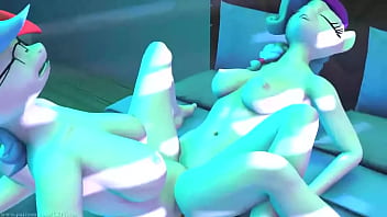 Sexy ponies have sex in bedroom