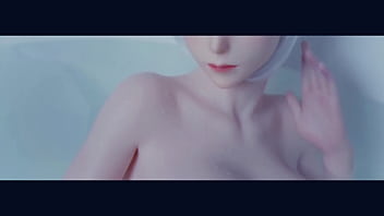 Horny 2b slowly rides huge cock in cowgirl position