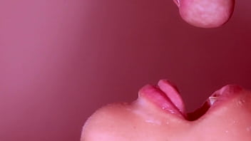 Stepsister gives a blowjob to her step brother for his birthday