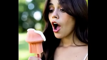 Wednesday addams eating mushroom popsicle