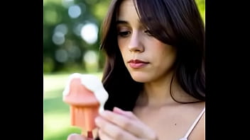 Wednesday addams eating mushroom popsicle