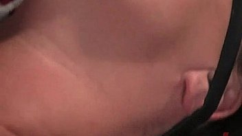 Tied up shaved pussy brunette vibed