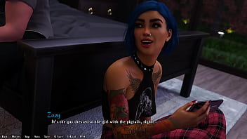 Being a dik #152 busty brunette with hairy pussy gets caught in the shower