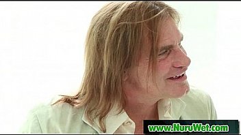 Nuru massage with busty japanese masseuse who suck client dick 10