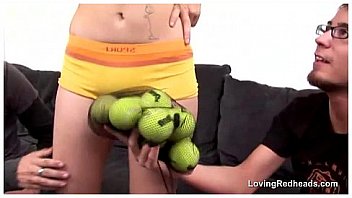 Teenage redhead slut in mmf hardcore