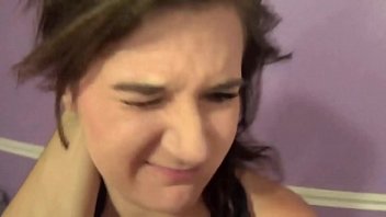 Dude breaks into girls house and her to give him a blowjob