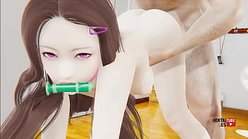 Demonected nezuko's big thrill kimetsu no yaiba hentai