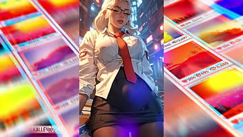 Thick anime beauties take the block in an ai animated photoshoot
