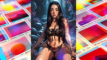 Thick anime beauties take the block in an ai animated photoshoot