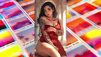 Thick anime beauties take the block in an ai animated photoshoot
