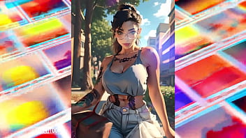 Thick anime beauties take the block in an ai animated photoshoot