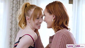 After bringing up memories petite teen stepdaughter madi collins gives her busty stepmom siri dahl a sexual tension turn into a kiss and more