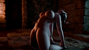 Asian woman bdsm 3d bondage latex