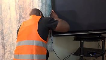 A stunningly beautiful diesel collapses in front of a magnificent fully erect cock