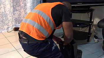 A stunningly beautiful diesel collapses in front of a magnificent fully erect cock