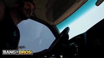 Bangbros daya dare’s bus adventure turns wild with boob flashes deep fucking and a satisfying cum swallow