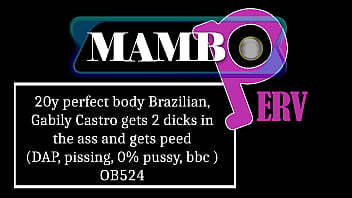 20y perfect body brazilian gabily castro gets 2 dicks in the ass and gets peed dap pissing 0% pussy bbc fitness model perfect ass ob524
