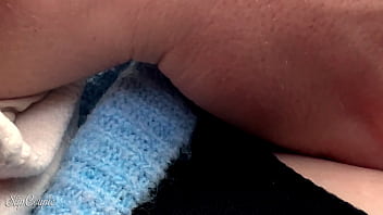 One hand on the steering wheel one hand on the cock risky public p