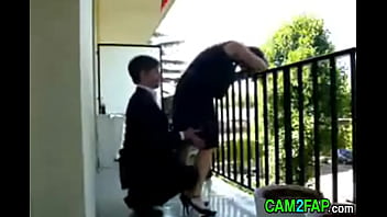 Balcony sex free amateur porn video