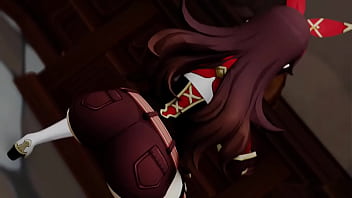 The naughty ass of amber from genshin