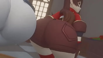The naughty ass of amber from genshin