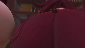 The naughty ass of amber from genshin