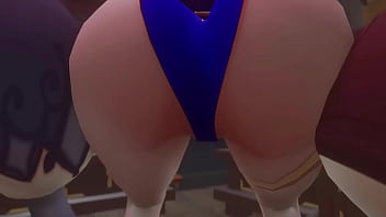 The naughty ass of amber from genshin