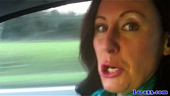 Glam mature suck cock after picking up bloke