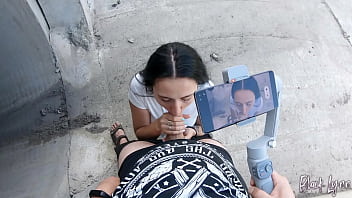 She asked me to film her blowjob skills