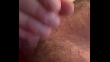 Stroking my big hairy cock