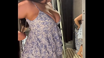 Try on haul chubby latina dani valentina strips down in dressing room