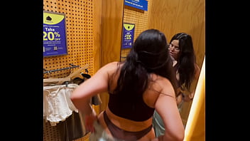 Try on haul chubby latina dani valentina strips down in dressing room