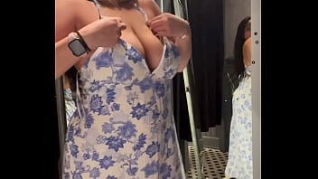 Try on haul chubby latina dani valentina strips down in dressing room