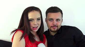 Rim and make up busty redhead eats ass & squirts & gets her tits throat and pink pussy fucked