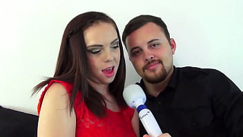 Rim and make up busty redhead eats ass & squirts & gets her tits throat and pink pussy fucked