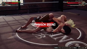 Allie vs johnny nf3d mixed kinky battle ring combat