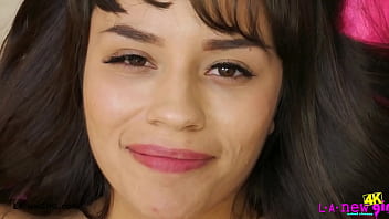 Runway ready brunette naked close up