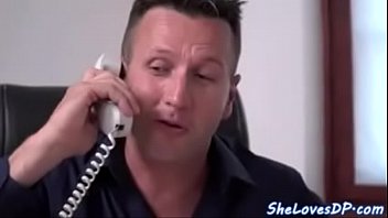 Sexy teen gets fucked by 2 men