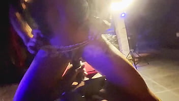 Standing over and squirting on my slave after riding his big fat rod