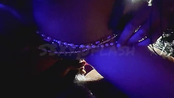 Standing over and squirting on my slave after riding his big fat rod