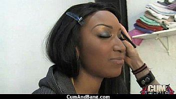 Ebony slut group fucked and facialized 19