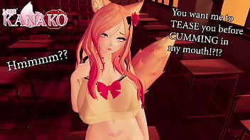 Catgirl teases you with her sexy body before sucking your cock dry of all its cum