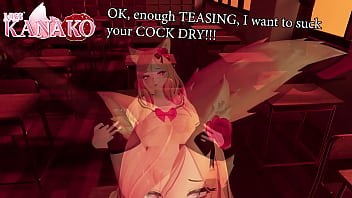 Catgirl teases you with her sexy body before sucking your cock dry of all its cum